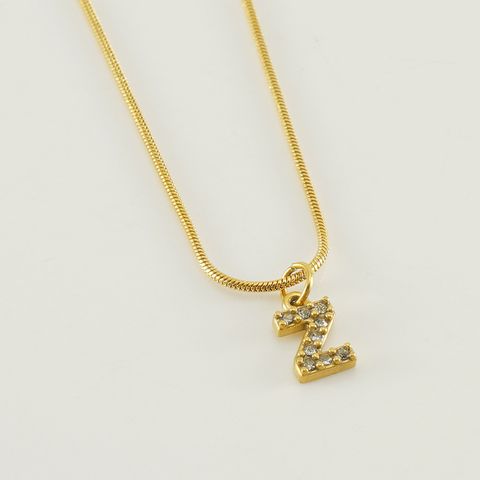 304 Stainless Steel Casual Letter Pendant Necklace