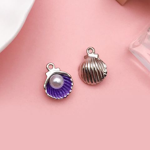 1 Piece 13*13mm Alloy Shell Polished Pendant