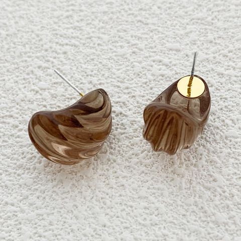 1 Pair Simple Style Classic Style Solid Color Copper Ear Studs