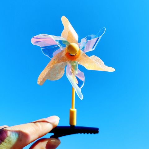 Unisex Cute Windmill Plastic Hair Clip