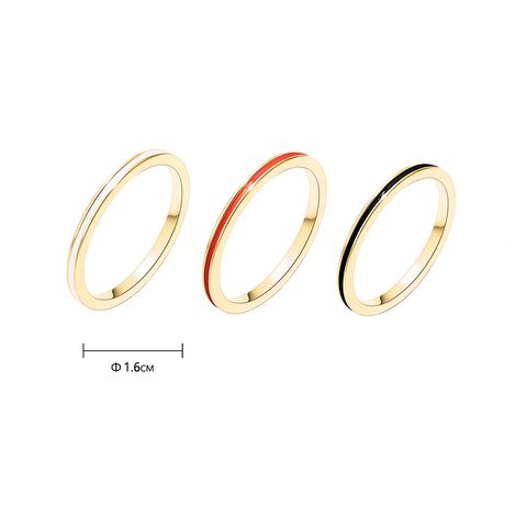 Wholesale Sweet Simple Style Solid Color Copper Rings