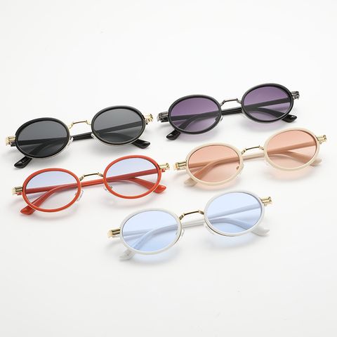 Einfacher Stil Oval Pc Ovaler Rahmen Vollbild Sonnenbrille Der Frauen