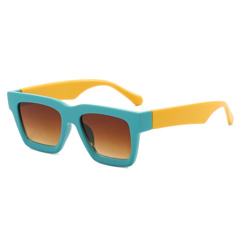 Simple Style Color Block Solid Color Pc Square Full Frame Women's Sunglasses