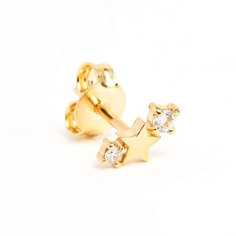 1 Pair Simple Style Constellation Inlay 201 Stainless Steel 304 Stainless Steel Zircon 18K Gold Plated Ear Studs