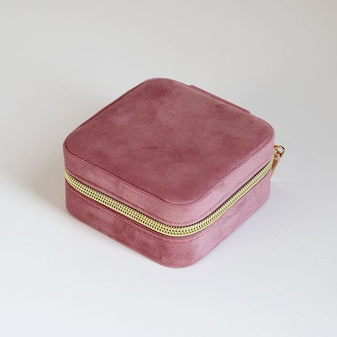 Casual Simple Style Solid Color Cloth Jewelry Boxes