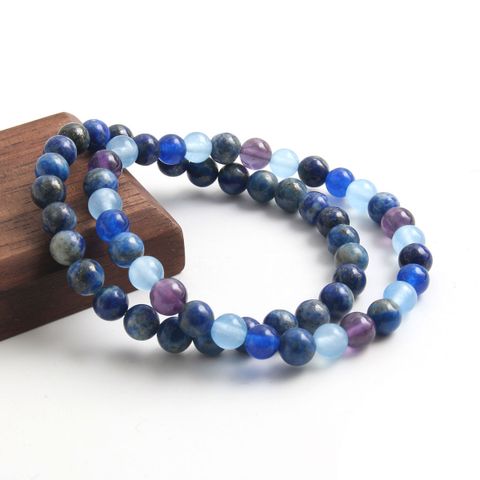 Natural Stone Simple Style Commute Beaded Handmade Round Bracelets