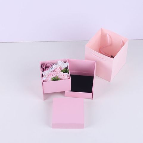 New Creative Double Layer Rotating Rose Jewelry Gift Box