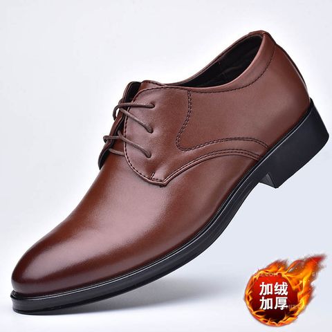 Men's Business Solid Color Round Toe Flats