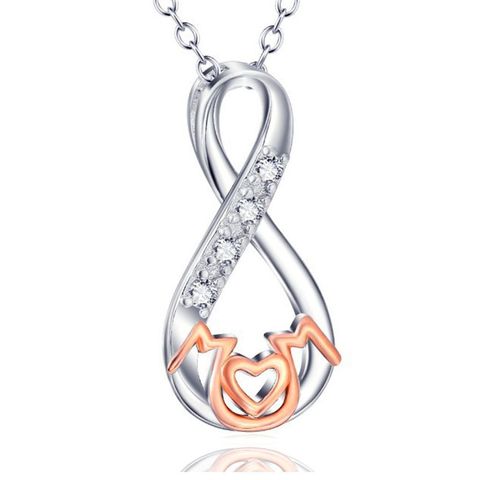 Elegant Simple Style Letter Infinity Alloy Plating Mother'S Day Women's Pendant Necklace