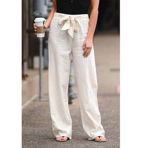 Simple Style Classic Style Solid Color Pants Cotton Blend Washed Casual Pants Straight Pants BOTTOMS