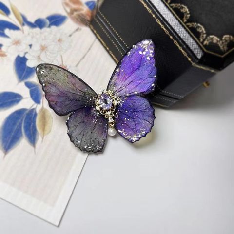 Vintage Style Butterfly Alloy Hair Clip 1 Piece