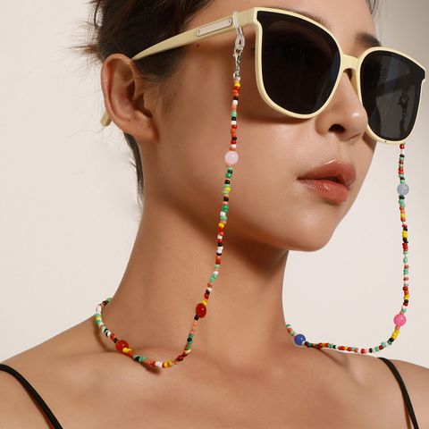 Elegant Sexy Color Block Plastic Women's Glasses Chain