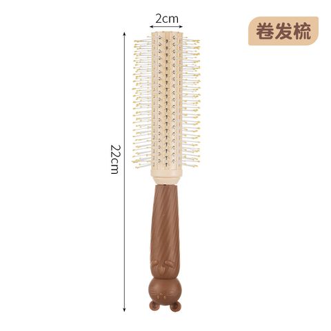 Simple Style Oval Bear Solid Color Plastic Nylon Rubber Hair Combs