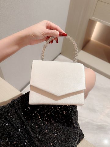 White Red Black Polyester Solid Color Evening Bags