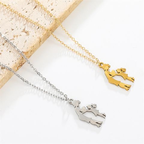 MAMA Modern Style Simple Style Human Alloy Asymmetrical Plating Mother'S Day Women's Pendant Necklace
