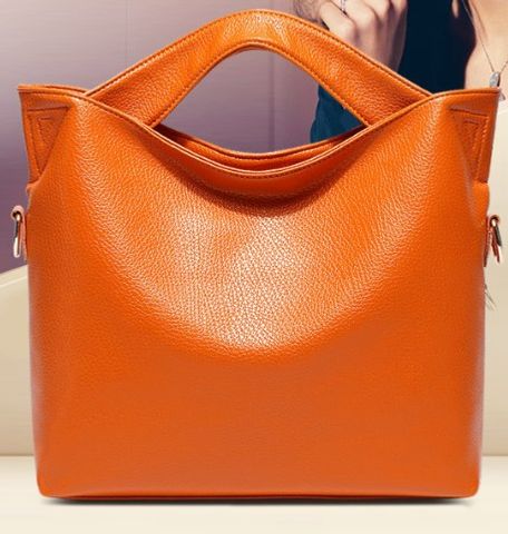 Women's Medium Pu Leather Leather Solid Color Classic Style Zipper Handbag