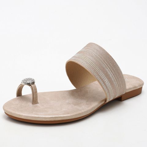 Women's Vacation Solid Color Open Toe Slides Slippers