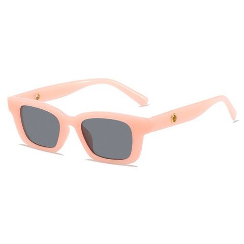 Estilo Clásico Color Sólido Ordenador Personal Cuadrado Fotograma Completo Gafas De Sol Mujer