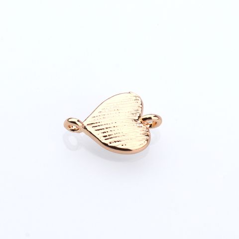 Source Factory Fashion Simple Peach Heart Bracelet Connector Handmade Diy Jewelry Accessories Electroplated Real Gold Creative Style
