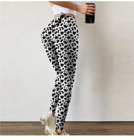 Classic Style Color Block Chemical Fiber Blending Polyester Active Bottoms Skinny Pants