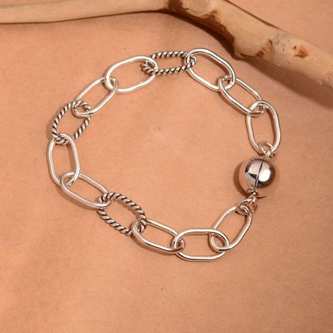 Copper Simple Style Solid Color Bracelets