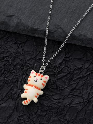 Resin Cute Cat Pendant Necklace