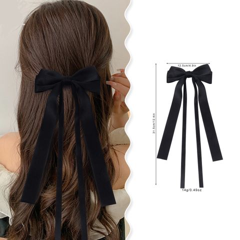 Women's IG Style Handmade Sweet Bow Knot Cloth Satin Handmade Hair Clip