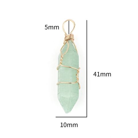 1 Piece 14*23mm 17*26mm 28*15mm Hole 2~2.9mm Hole 3~3.9mm Hole 5~5.9mm Crystal Natural Stone Round Water Droplets Rectangle Polished Pendant