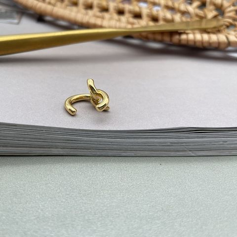 1 Piece Elegant Lines Copper 18K Gold Plated Ear Cuffs