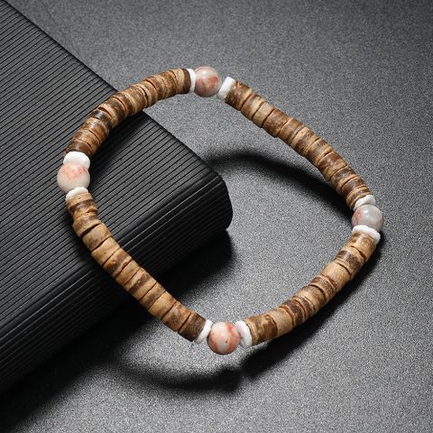 Retro Geometric Coconut Shell Beaded Men's Bracelets 10 Pieces 1 Piece