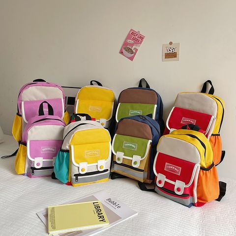 Solid Color School Daily Kids Backpack