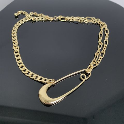 Copper Gold Plated Silver Plated Streetwear Solid Color Necklace