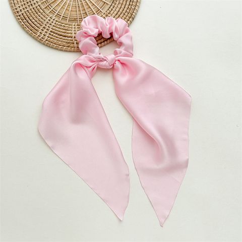 Fashion Solid Color Cloth Pleated Hair Tie 1 Piece