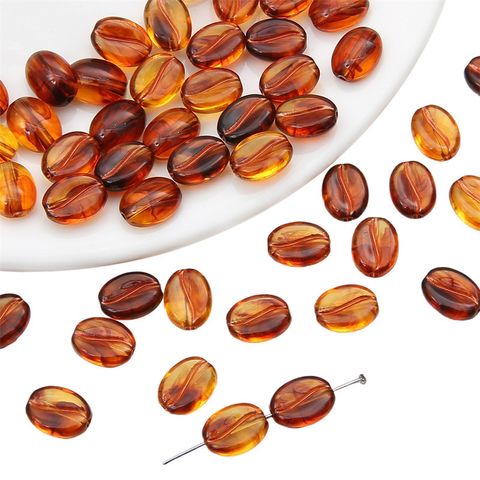 Acrylic Gold Retro Coffee Bean Beads Scattered Beads Diy Ornament Accessories Making Beads Mobile Phone Charm Material