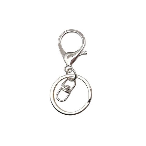 Wholesale Keychain Ring Chain Metal Pendant Snap Hook Door Latch Lobster Buckle Three-Piece Set Color Retention Plated Diy Ornament Accessories