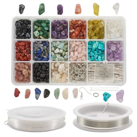 18-Color Natural Gravel Boxed Irregular Healing Gem Diy Ornament Accessories Amazon Hot Set