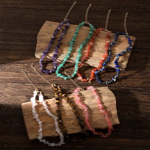 Casual Ethnic Style Solid Color Gravel Bracelets In Bulk