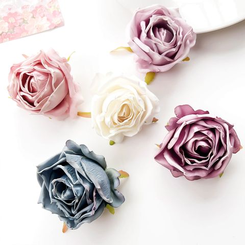 Women's Romantic Sweet Rose Synthetic Yarn Plastic Hair Clip