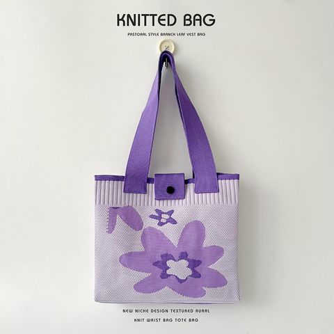 Women's Medium Polyester Flower Beach Flip Cover Shoulder Bag