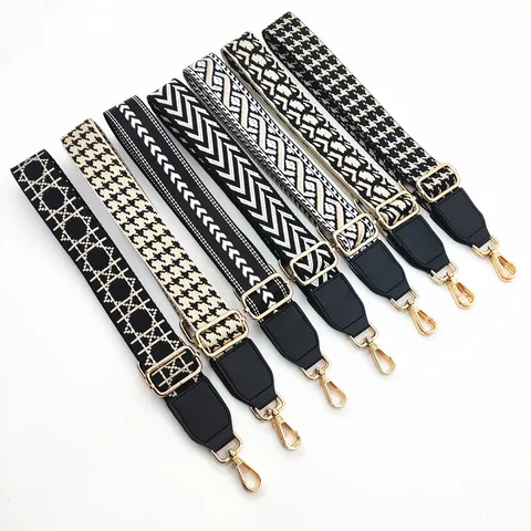 Polyester Plaid Rhombus Bag Strap