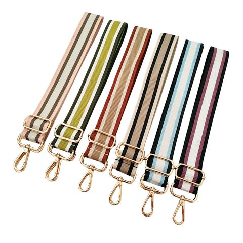 Polyester Cotton Stripe Bag Strap