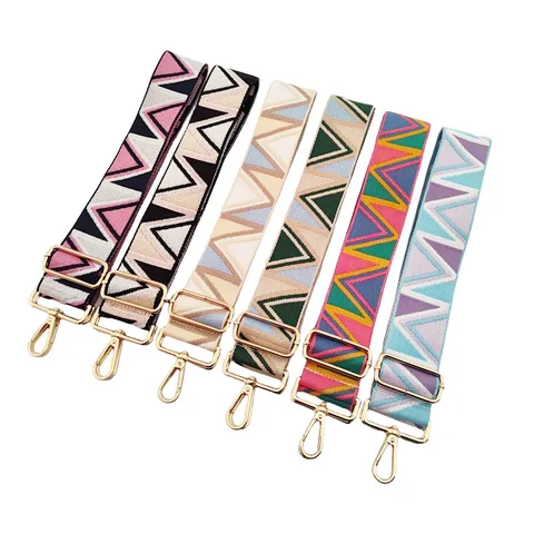 Polyester Cotton Geometric Bag Strap