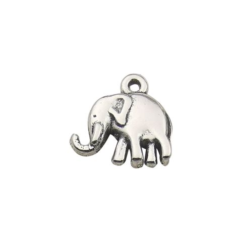 Diy Tibetan Silver Accessories Vintage 1 Elephant Pendant Bag Keychain Bracelet Necklace Alloy Decoration Accessories