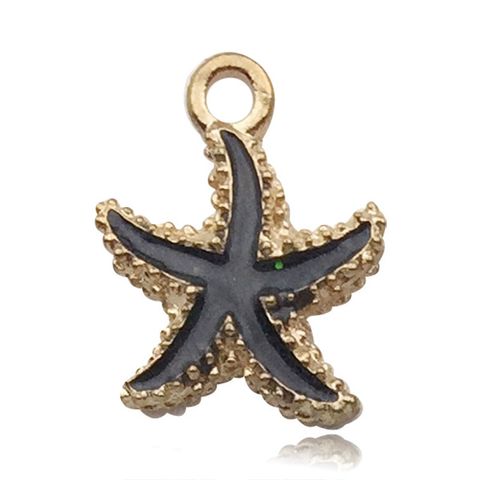 Hot Sale Alloy 1 Pack Oil Dripping Marine Starfish Shell Pendant Hair Accessories Bracelet Necklace Accessories Diy Accessories