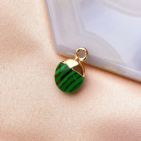 Spring New Arrival Natural Agate Stone Malachite Green Gold Amazonite Simple Exquisite Bracelet Necklace Ornament Pendant