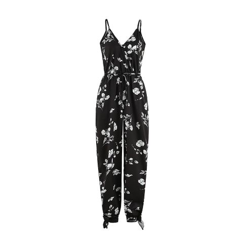 Women's Daily Streetwear Printing Solid Color Ankle-Length Printing Casual Pants Jumpsuits