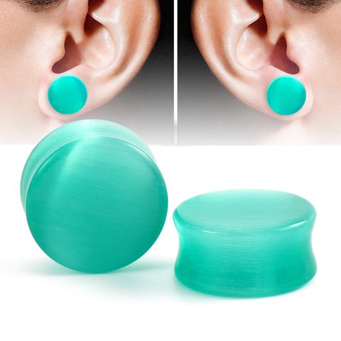 1 Pair Ear Cartilage Rings & Studs Simple Style Solid Color Stone Ear Extender