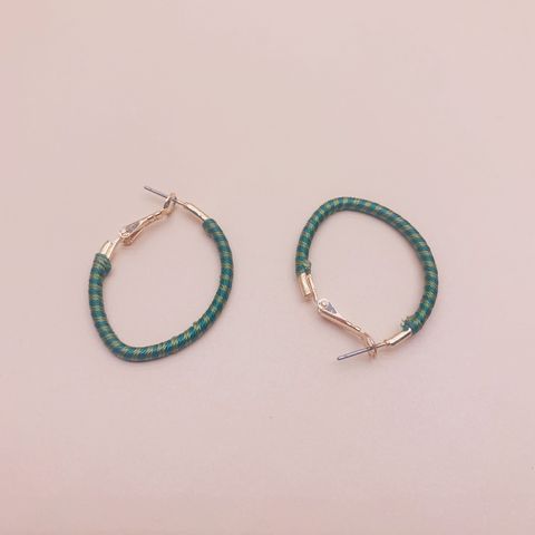 1 Pair Simple Style Geometric Alloy Hoop Earrings
