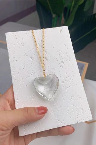 Sweet Heart Shape Glass Handmade Women's Pendant Necklace