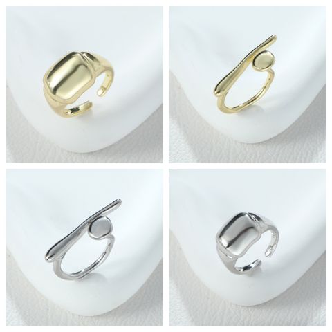 Glam Cute Solid Color Alloy Asymmetrical Women's Rings